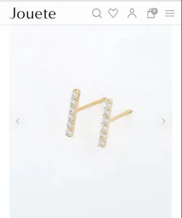 Jouete 지르코니아 x 바 귀걸이