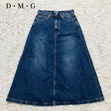 D M G 데님 플레어 스커트 A라인 캐주얼 코튼 100 워셔블