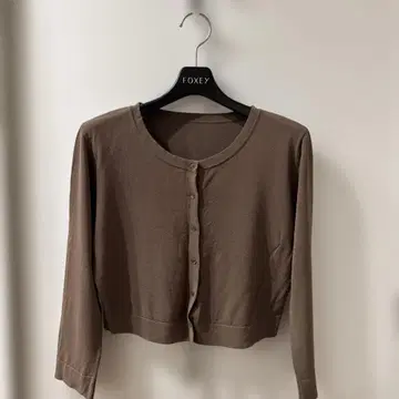 FOXEY 브라운 7부 가디건
