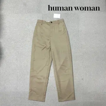새상품 human woman 드로스트 릴랙스 팬츠 베이지 M 사이즈