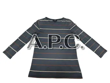 A.P.C. 그레이 스트라이프 긴팔 티셔츠 M