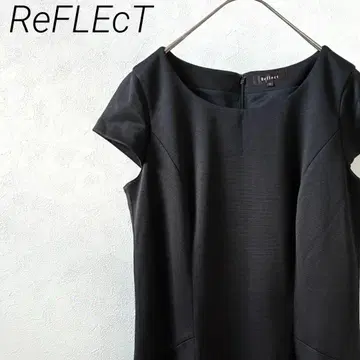 ReFLEcT 롱 원피스 플레어 반팔 무지 심플 안감 부착