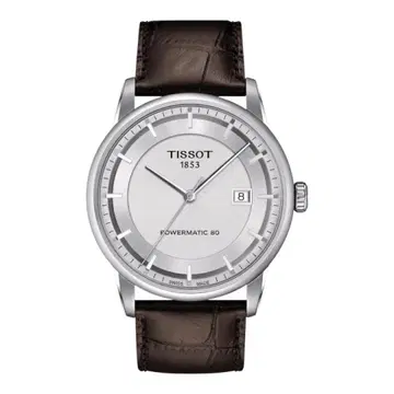 Tissot 럭셔리 파워매틱80 실버 다이얼 가죽