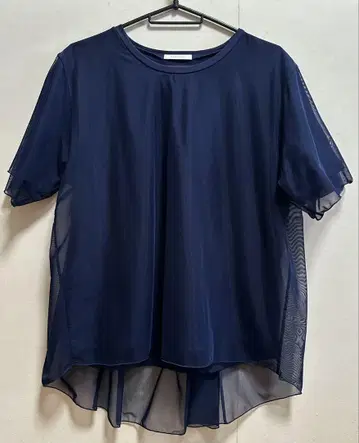 DANSKIN 튤 T셔츠 네이비색