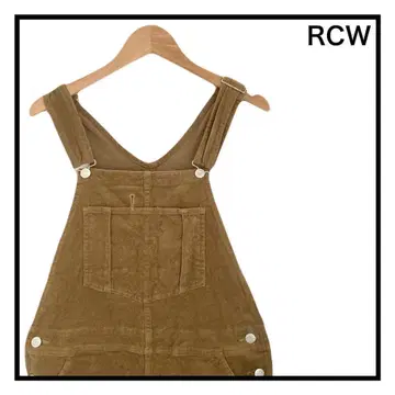 RCW 점퍼 스커트 살로펫 코듀로이 올인원 브라운