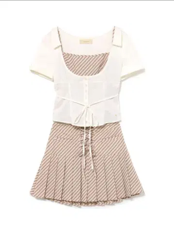 andmary Jad pleats set up beige