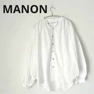 [새상품급] MANON 마농 밴드 카라 블라우스 셔츠 루즈핏