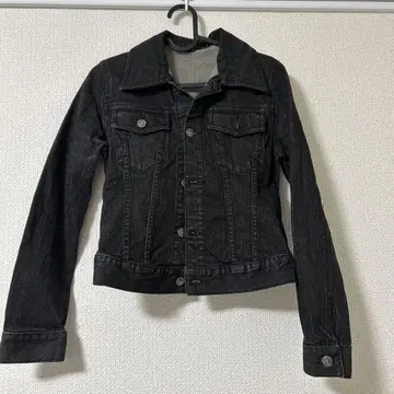 블랙 데님 자켓