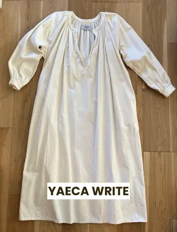 YAECA 아이보리 긴팔 셔츠 원피스