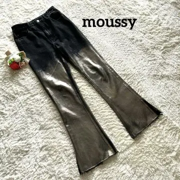 moussy 마우지 부츠컷 데님 블랙 플레어 데님 size 2