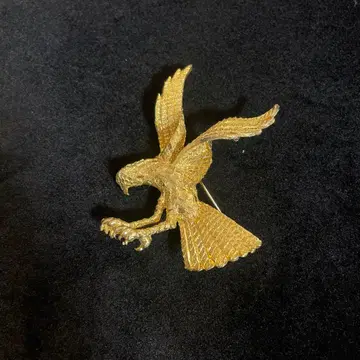 [ 하나뿐인 ] 빈티지 독수리/매 모티브 골드 브로치 성공의 상징