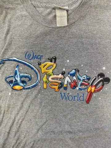 00년대 월트 디즈니 월드 그레이 판타지아 셔츠