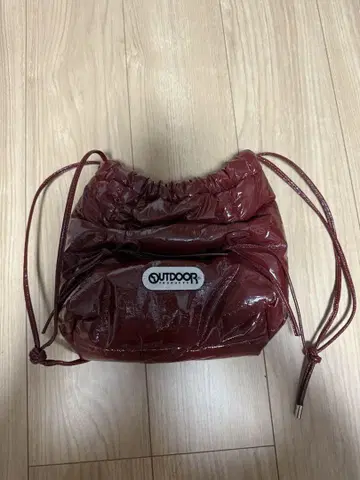 OUTDOOR 버건디 드로우 스트링 백