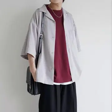 [WEGO] 드레이프감 오픈 카라 셔츠
