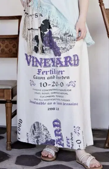 차이하네 코우코쿠 프린트 스커트 GRAPE