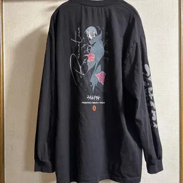 PRIMITIVE NARUTO 우치하 이타치 긴팔 티셔츠 블랙