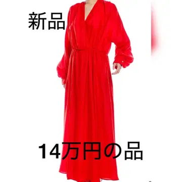 레드 V넥 맥시 드레스 forte_forte F.F 원피스