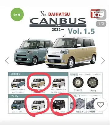 DAIHATSU CANBUS 2022 미니카 세트
