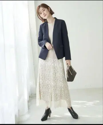 로페피크닉 노카라 자켓 네이비 XL 울트라 스트레치