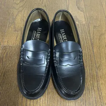 HARUTA 블랙 로퍼 24cm EEE