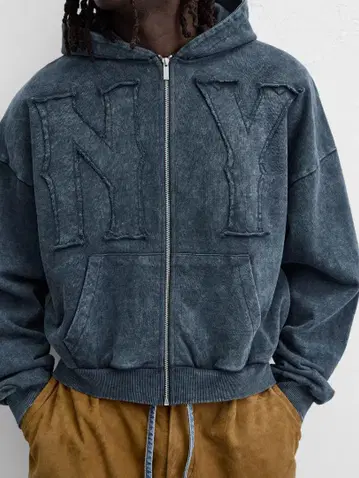 ZARA (자라) NY 다크 네이비 지퍼 후드티