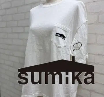 새상품급 sumika 포켓 부착 화이트 T셔츠 사이즈 M