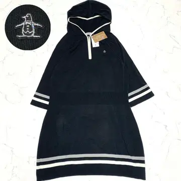 [ 미사용 새상품 ] MUNSHING WEAR 원피스 후드 하프 지퍼