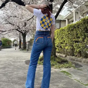 dear sisterhood 플레어 팬츠 데님 S 데님 팬츠 플레어