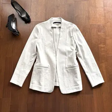 새상품급 마르티니크 드라이 옥스 노카라 자켓 면 린넨 프리