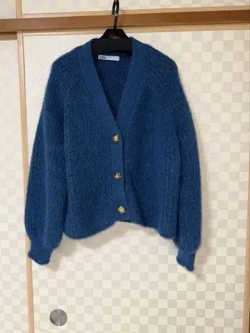 ZARA 파랑 긴팔 가디건 L