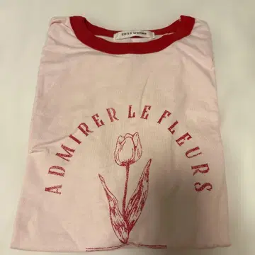 CHILD WOMAN 튤립 프린트 T셔츠