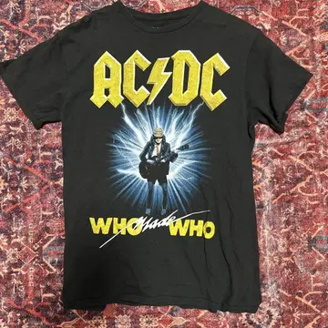 AC/DC 밴딩 티셔츠 who made who