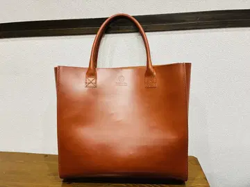 GLENROYAL 브라운 가죽 토트백
