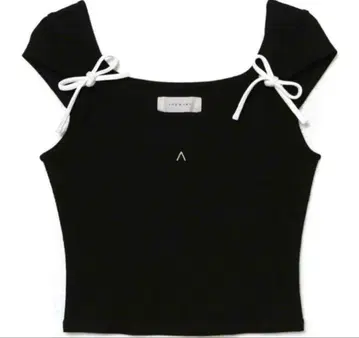 andmary Tina ribbon tops black