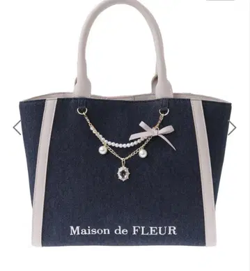 Maison de FLEUR 참 포함 데님 2Way 토트백