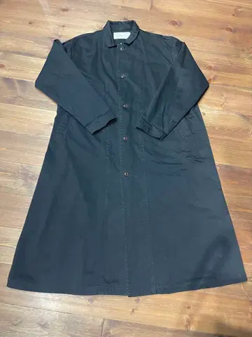 HARVESTY 하베스티 치노 크로스 오버코트 블랙 사이즈 2