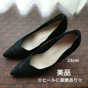 MELMO 블랙 스틸레토 하이힐