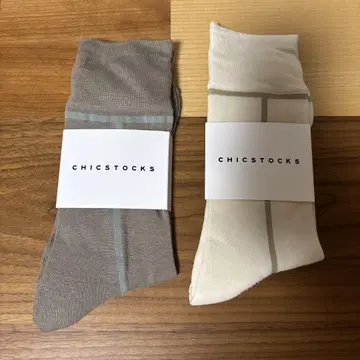 [새상품] CHICSTOCKS 시크스톡스 라인 양말 26-28 cm