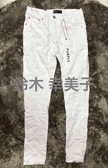 미사용품 PURPLE-BRAND P001 스키니 팬츠 화이트 30