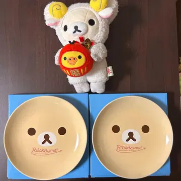 코리락쿠마 봉제 인형 플레이트 묶음 판매