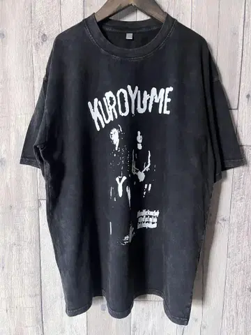 KUROYUME 빈티지 가공 셔츠 블랙 XL 사이즈