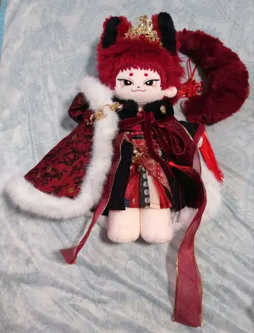 여우 귀 일본풍 무속성 봉제 인형 본체 30cm 의류 세트