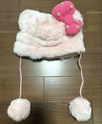 유니버셜 USJ 헬로키티 키티 모자 햇 모자 핑크 리본