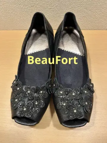 뷰포트 오픈토 꽃 장식 펌프스 (23cm)