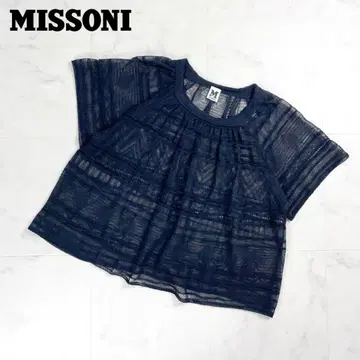 새상품급 MISSONI 시어 레이스 니트 블랙 사이즈 40*GD1175