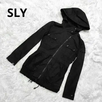 SLY 스라이 밀리터리 자켓 블랙 후드 부착 y2k S