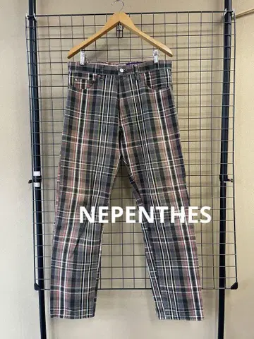 NEPENTHES 네펜데스 체크 팬츠 코튼 체크 팬츠