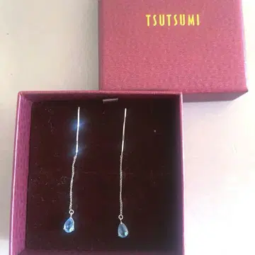 TSUTSUMI 블루 토파즈 귀걸이