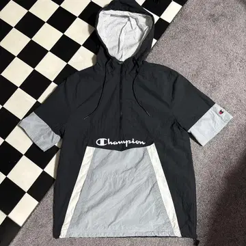 Champion 나일론 자켓 S 블랙/그레이 얼룩 있음