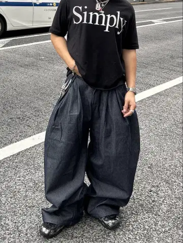 2idiots.label BAGGY RAW DENIM TROUSER